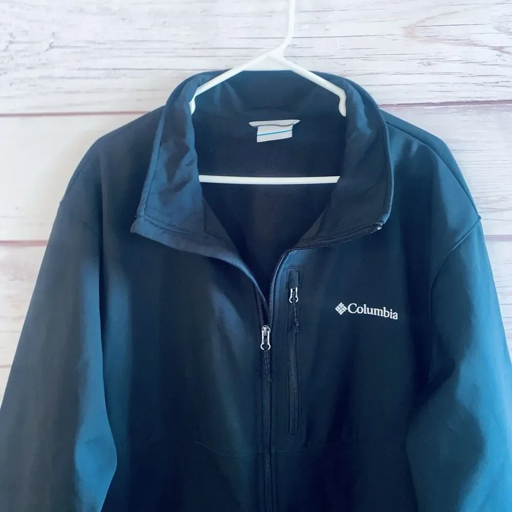 Columbia Ascender Men’s 3XL Black Softshell Jacket Full Zip Outdoor
